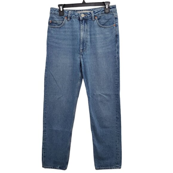 ASOS Tall Women's Remo Recycled Denim Light High Waist Straight Leg Jeans 28x36 - Picture 1 of 7